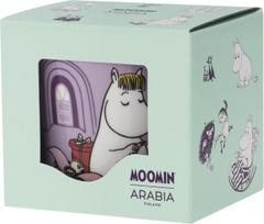 Arabia Finland Puodelis Arabia Finland Muminukai 80-mečio, Panelė Miglotė, alyvinis, dėžutėje