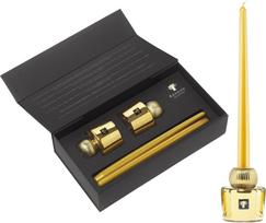 Baobab Collection Žvakidžių rinkinys Twins Les Exclusives Aurum su žvakėmis, 4 vnt.
