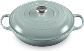 Le Creuset Puodas Gourmet Signature žemas, 30 cm, jūros druskos spalvos
