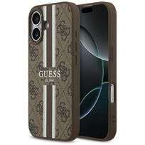Guess 4G Spausdintos Juostos MagSafe dėklas iPhone 17 - rudas