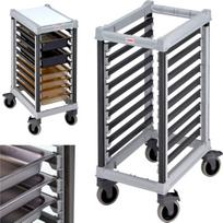 Cambro 9x GN 1/1 konteinerių transportavimo vežimėlis su kameromis