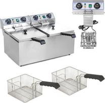 Royal Catering Elektrinė dviguba keptuvė TIMER 2x9L