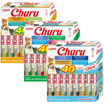 INABA Churu katėms – skonių mišinys su jūros gėrybėmis, vištiena ir tunu 120x14g
