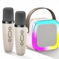 Nešiojama Bluetooth Kolonėlė su Karaoke, RGB Apšvietimu ir 2 Mikrofonais