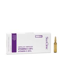 SkinClinic VITAMIN C 20% AMPOULES, ampulės nuo senėjimo, melasmos, 5ml, 1 vnt.