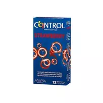 Prezervatyvai "Condom Control" braškių skonio, 12 vienetų