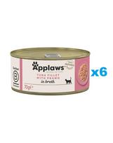 APPLAWS Cat Adult Tuna with Prawn in Broth tunas ir krevetės sultinyje 6x70g