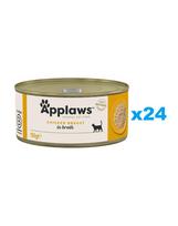 APPLAWS Cat Adult Chicken Breast in Broth vištienos krūtinėlė sultinyje 24x156g