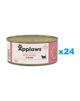 APPLAWS Cat Adult Tuna with Prawn in Broth tunas ir krevetės sultinyje 24x156 g