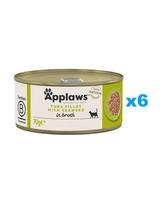APPLAWS Cat Adult Tuna with Seaweed in Broth tunas su jūros dumbliais sultinyje 6x70 g