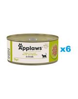 APPLAWS Cat Adult Tuna with Seaweed in Broth tunas su jūros dumbliais sultinyje 6x156 g