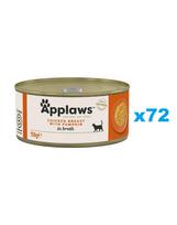 APPLAWS Cat Adult Chicken Breast with Pumpkin in Broth vištienos krūtinėlė ir moliūgas sultinyje 72x156 g