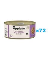 APPLAWS Cat Adult Mackerel with Sardine in Broth skumbrės ir sardinės sultinyje 72x70 g