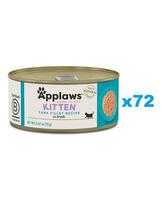 APPLAWS Cat Kitten Tuna in Broth su tunu sultinyje kačiukams 72x70 g
