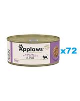 APPLAWS Cat Adult Mackerel with Sardine in Broth skumbrės ir sardinės sultinyje 72x156 g