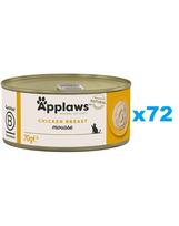 APPLAWS Cat Adult Mousse Chicken putėsiai su vištiena 72x70g