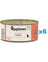 APPLAWS Cat Adult Mousse Salmon putėsiai su lašiša 6x70 g