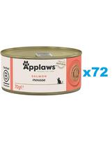 APPLAWS Cat Adult Mousse Salmon putėsiai su lašiša 72x70 g