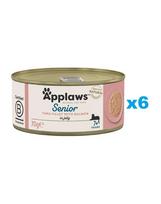 APPLAWS Cat Senior Tuna with Salmon in Jelly tunas su lašiša drebučiuose senjorams 6x70g