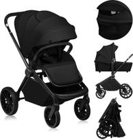 LIONELO universalus vežimėlis MIKA PLUS 2IN1, Black onyx