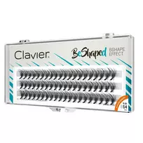 CLAVIER_BeShaped šilkinių blakstienų kuokšteliai B su smulkiu tūriu 10D 14mm