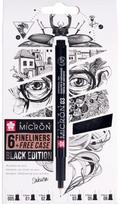 Rašiklių rinkinys SAKURA Pigma Micron, + penalas, rašo juodai, 6 dydžių