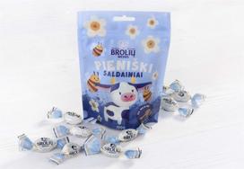 Pieniški saldainiai BROLIŲ MEDUS su medumi, 100 g.