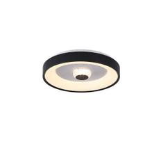 Searchlight 89735-38BK - LED dimeriuojamas lubų šviestuvas POLKA 24W/230V + 6W, skersmuo 38,5 cm, juodas