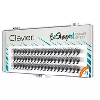 CLAVIER_BeShaped šilkinių blakstienų kuokšteliai B su smulkiu tūriu 10D 11mm