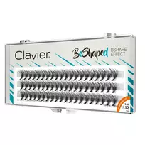 CLAVIER_BeShaped šilkinių blakstienų kuokšteliai B su smulkiu tūriu 10D 12mm