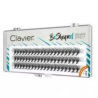 CLAVIER_BeShaped šilkinių blakstienų kuokšteliai B su smulkiu tūriu 10D 8mm