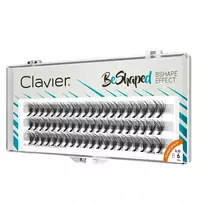 CLAVIER_BeShaped šilkinių blakstienų kuokšteliai B su smulkiu tūriu 10D 6mm