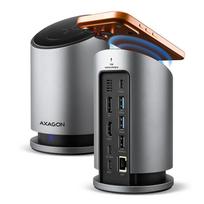 AXAGON USB-C 10Gbps Wireless Charging 9in1 hub | HMC-WL9|HMC-WL9