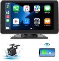 Muzikinis centras Belaidis automobilio ekranas 7″ su galinio vaizdo kamera, GPS, Bluetooth