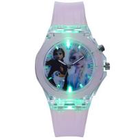 Vaikiškas laikrodis LIVMAN KR-3257 su animacinės princesės tema, spalvingomis LED lemputėmis ir pridedama CR2025 baterija