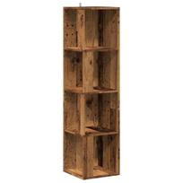 kampinė spintelė，Spintelė daiktams Old Wood 33x33x132 cm Engineered Wood CFE63892