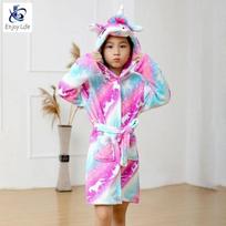Children's Bathrobe, Flannel Onesie, Pajamas, Loungewear 120 rožinė