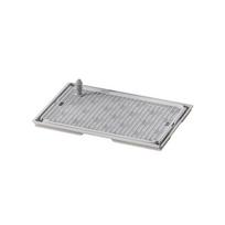1pc Flat Plate Dog Toilet (42*28.5*2cm) - Snap-On Anti-Squat Urine Bowl for Medium & Small Dogs, Key Pet Cleaning Supplies tamsiai pilka spalva
