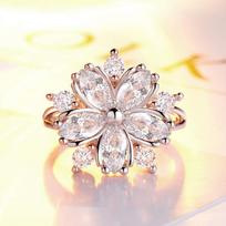 Elegantiški Madingi Sakura Princesės Sužadėtuvių Žiedai Nuotakai Papuošalai Romantiški Vyšnių Žiedų Cirkonio Moteriški Žiedai 10 gray