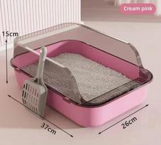 Kitty Semi-Enclosed Cat Litter Box - Splashproof Cat Tray/Toilet Cleaning Basin Supplies Suitable for Kitten Pet Toilet Bedpan