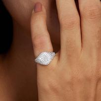 Hip Hop Style 925  Plated Ring for Women - Full Zircon Diamond, Exquisite Jewelry | Fashionable Anniversary Gift 7