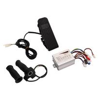 48V 500W Electric Bicycle Brushed Controller Electric Bike Conversion Kit with 4 Speed Throttle Grip Throttle Pedal black