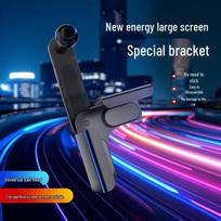 Universal Car Phone Holder with 90° Adjustable Telescopic Arm for Dashboard - Fits Straight and Curved Screens.