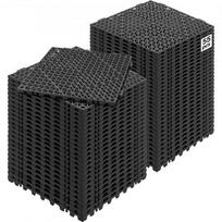 Modulinės jungiamosios grindys, 30x30x1.5 cm, juodos, 55 vnt.