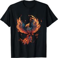 Fire Phoenix Bird Phoenix Reborn Firebird Phoenix T-Shirt S juoda