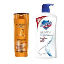 L'Oreal Anti-Dandruff Shampoo & Safeguard Body Wash Bundle