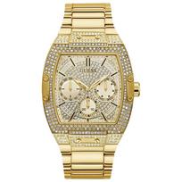 Guess Gold Trejų rodyklių nerūdijančio plieno apyrankės vyriškas kvarcinis laikrodis - GW0094G2 auksas