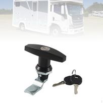Rakinama T formos rankena užraktas uždarai priekabai, įrankių dėžei ir transporto priemonei su raktais Black