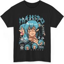 Jujutsu Mahito Anime Marškinėliai Unisex Kaisen Anime Japoniška Medvilnė S juoda