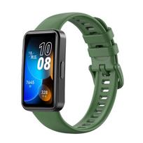 Huawei Band 8 16mm vientisos spalvos silikoninis pakaitinis laikrodžio dirželis For Huawei Band 8 tamsiai žalia spalva